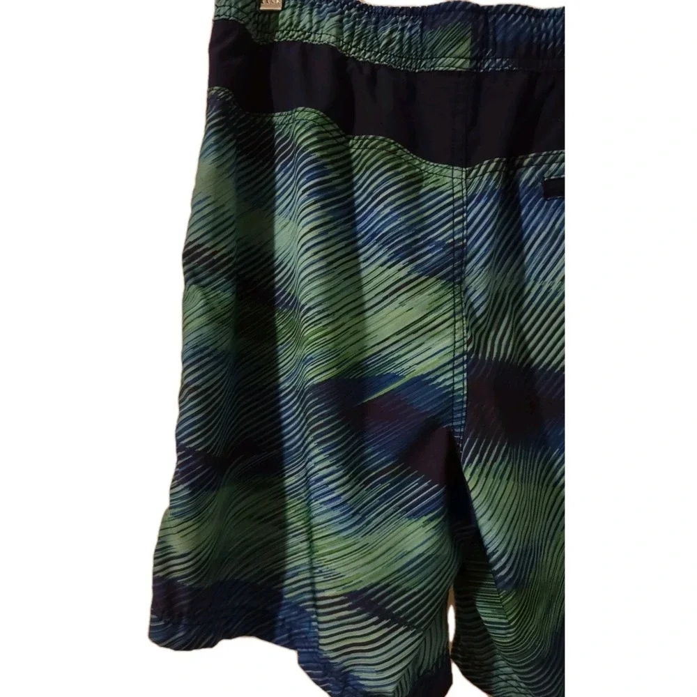 Speedo Swimsuit Large Men Swimwear Bathing Suit Swim Shorts Blue Green Surf Logo